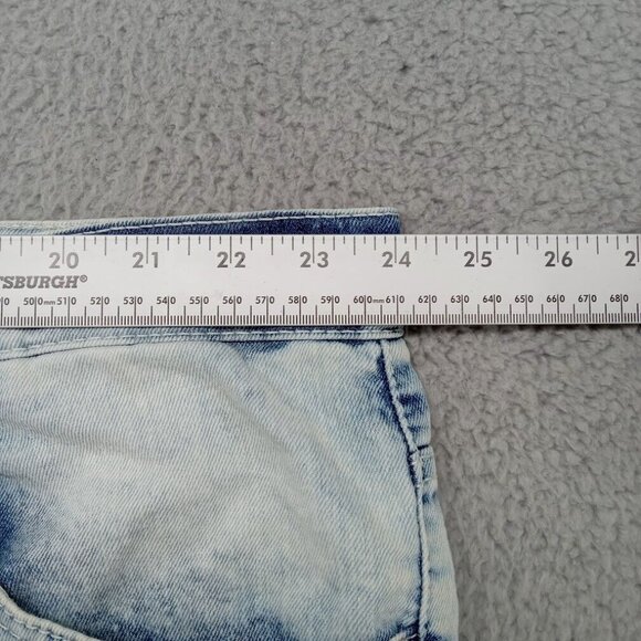 South Pole Jeans Mens Size 46 Blue Light Wash Distressed Thrashed Baggy Y2K - Picture 3 of 8